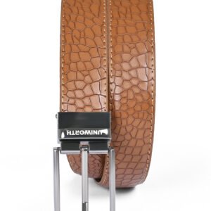 tan texture formal belt