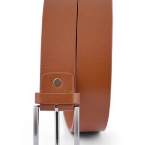 brown premium buckle formal belt